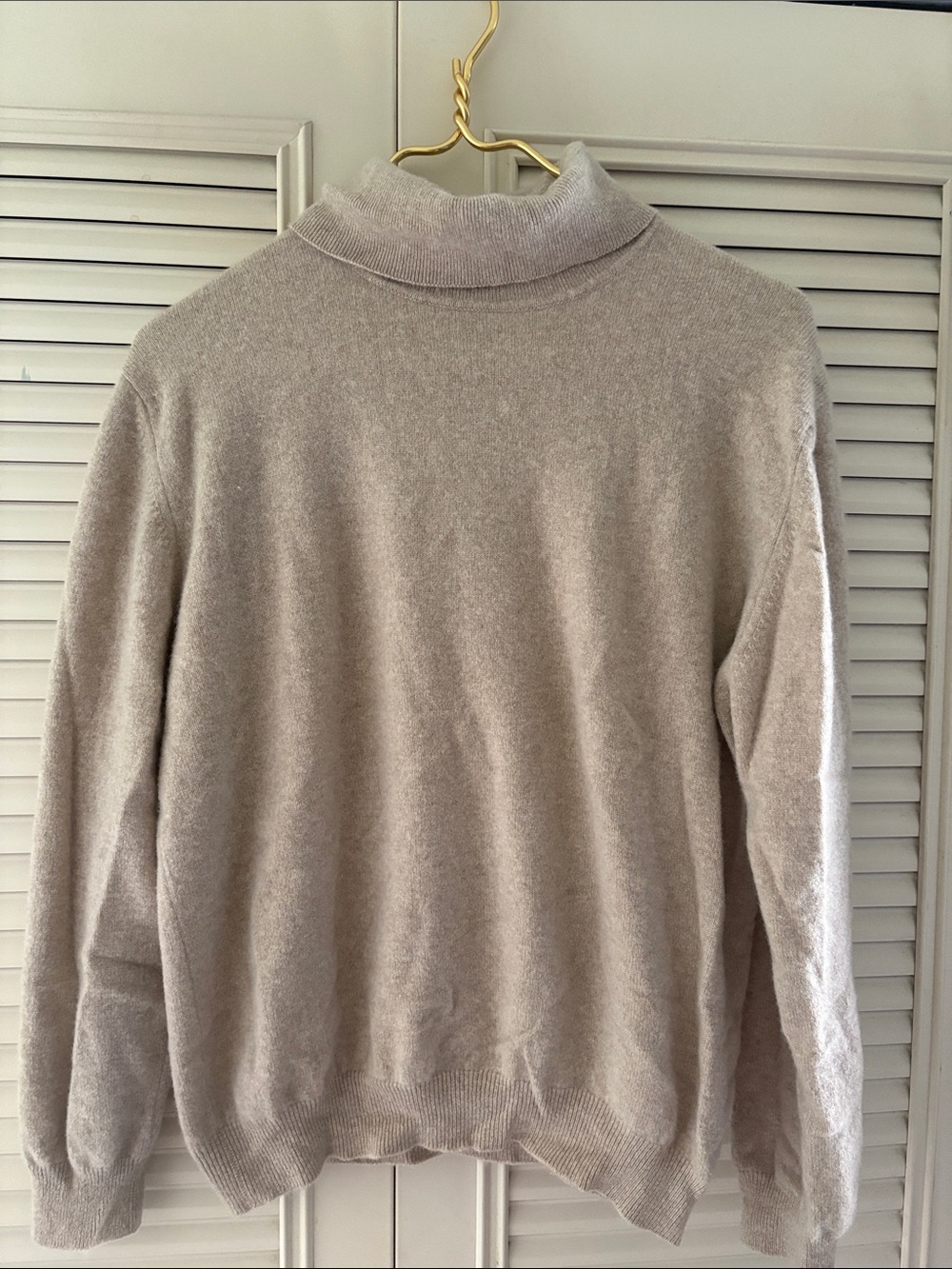 Charter Club Men's Turtleneck Sweater in Cream